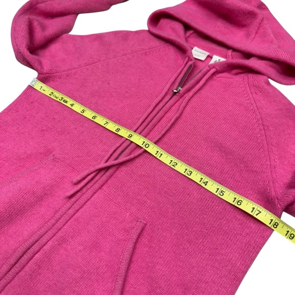 Isaac Mizrahi For Target Angora Wool Hoodie Women’s M Pink Full Zip Up Cardigan - Picture 9 of 10